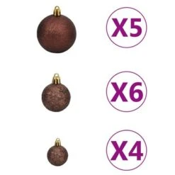 VidaXL Nordmann Fir Artificial Christmas Tree LED&Ball Set Green 150cm -VIDAXL DECOR SHOP image 10 3077559