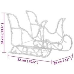 VidaXL Reindeers & Sleigh Christmas Decoration 320 LEDs Acrylic -VIDAXL DECOR SHOP image 10 3100423