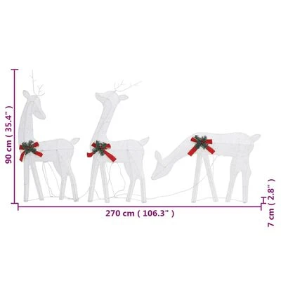 VidaXL Christmas Reindeers 6 Pcs White Cold White Mesh 12 VidaXL Christmas Reindeers 6 Pcs White Cold White Mesh - Image 10