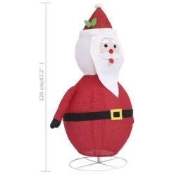 VidaXL Decorative Christmas Santa Claus Figure LED Luxury Fabric 120cm -VIDAXL DECOR SHOP image 10 328499
