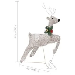 VidaXL Reindeer & Sleigh Christmas Decoration 100 LEDs Outdoor Gold -VIDAXL DECOR SHOP image 10 329830