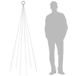 VidaXL Christmas Tree On Flagpole Cold White 108 LEDs 180 Cm 26 VidaXL Christmas Tree On Flagpole Cold White 108 LEDs 180 Cm -VIDAXL DECOR SHOP image 10 343519