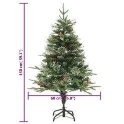 VidaXL Christmas Tree With LEDs&Pine Cones Green 150 Cm PVC&PE 21 VidaXL Christmas Tree With LEDs&Pine Cones Green 150 Cm PVC&PE -VIDAXL DECOR SHOP image 10 344288