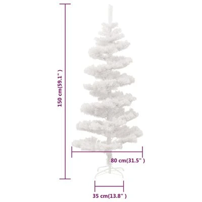 VidaXL Swirl Christmas Tree With Stand And LEDs White 150 Cm PVC 12 VidaXL Swirl Christmas Tree With Stand And LEDs White 150 Cm PVC - Image 10