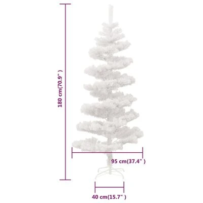 VidaXL Swirl Christmas Tree With Stand And LEDs White 180 Cm PVC 12 VidaXL Swirl Christmas Tree With Stand And LEDs White 180 Cm PVC - Image 10