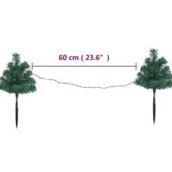 VidaXL Christmas Pathway Trees 6 Pcs With Warm White LEDs 45 Cm PVC -VIDAXL DECOR SHOP image 10 344658