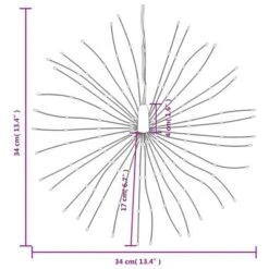 VidaXL Christmas Starburst Lights 140 LEDs 4 Pcs Blue 17 Cm -VIDAXL DECOR SHOP image 10 356224