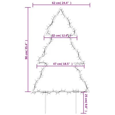 VidaXL Christmas Light Decoration With Spikes Tree 115 LEDs 90 Cm 12 VidaXL Christmas Light Decoration With Spikes Tree 115 LEDs 90 Cm - Image 10