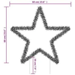 VidaXL Christmas Light Decoration With Spikes Star 80 LEDs 60 Cm -VIDAXL DECOR SHOP image 10 357725