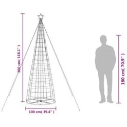 VidaXL Christmas Tree Light Cone 570 LEDs Warm White 300 Cm -VIDAXL DECOR SHOP image 10 358127