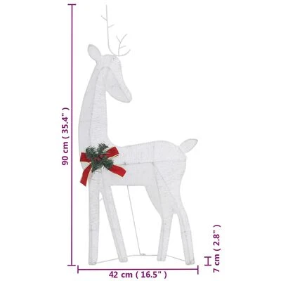 VidaXL Christmas Reindeers 6 Pcs White Cold White Mesh 13 VidaXL Christmas Reindeers 6 Pcs White Cold White Mesh - Image 11