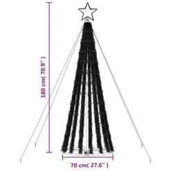 VidaXL Christmas Tree Light Cone 275 LEDs Cold White 180 Cm -VIDAXL DECOR SHOP image 11 358065