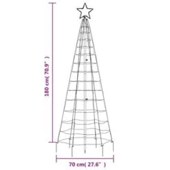 VidaXL Christmas Tree Light With Spikes 220 LEDs Cold White 180 Cm -VIDAXL DECOR SHOP image 11 358101