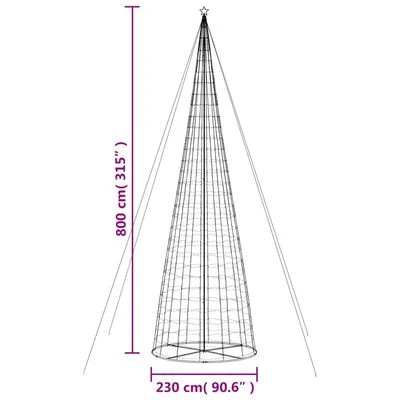 VidaXL Christmas Tree Light Cone 3020 LEDs Warm White 800 Cm 13 VidaXL Christmas Tree Light Cone 3020 LEDs Warm White 800 Cm - Image 11