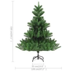 VidaXL Nordmann Fir Artificial Christmas Tree LED&Ball Set Green 150cm -VIDAXL DECOR SHOP image 12 3077559