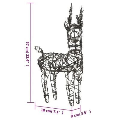 VidaXL Christmas Decoration Reindeers&Sleighs 240 LEDs Warm White Rattan 14 VidaXL Christmas Decoration Reindeers&Sleighs 240 LEDs Warm White Rattan - Image 12