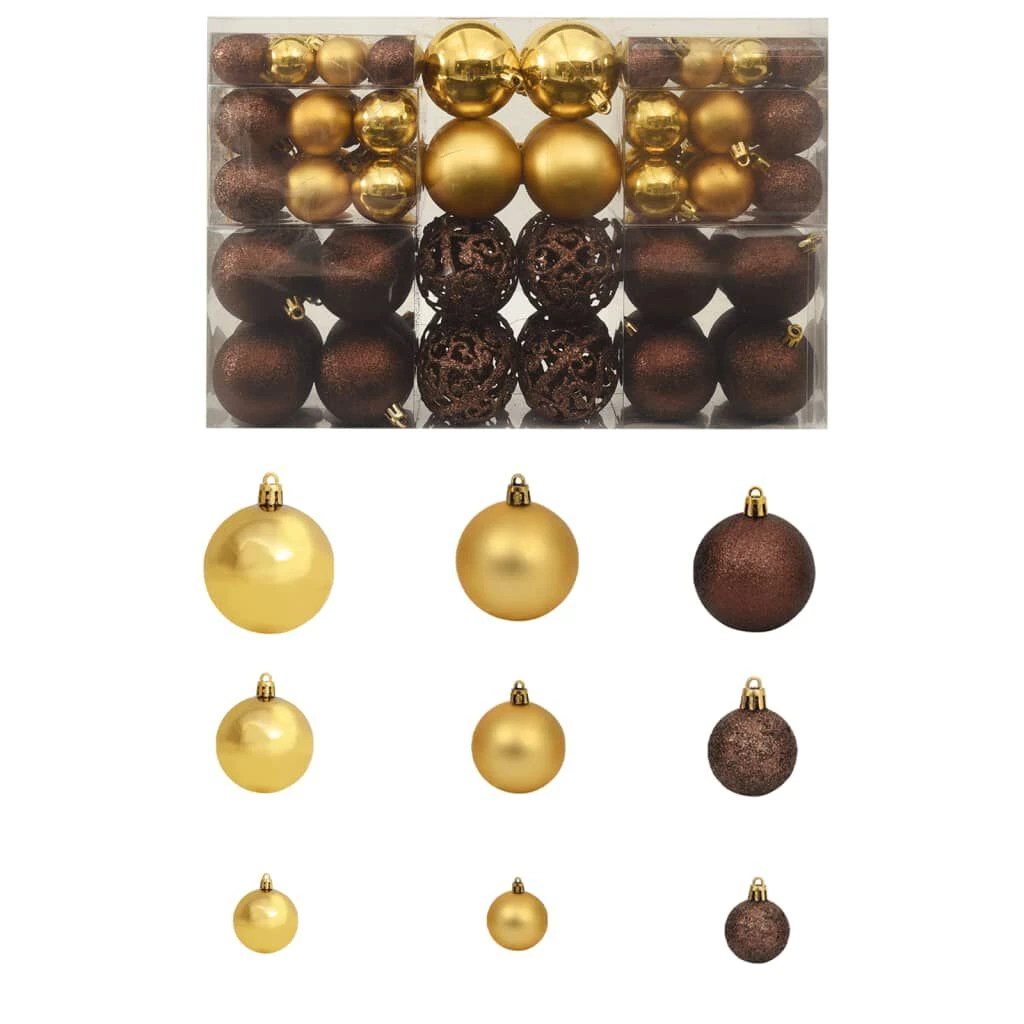 VidaXL Christmas Baubles 100 Pcs Gold And Wine Red 3 / 4 / 6 Cm 16 VidaXL Christmas Baubles 100 Pcs Gold And Wine Red 3 / 4 / 6 Cm - Image 14