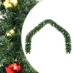 VidaXL Christmas Garland Decorated With Baubles White 10 M -VIDAXL DECOR SHOP image 1 284306