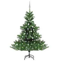 VidaXL Nordmann Fir Artificial Christmas Tree LED&Ball Set Green 180cm 35 VidaXL Nordmann Fir Artificial Christmas Tree LED&Ball Set Green 180cm -VIDAXL DECOR SHOP image 1 3077732