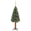 VidaXL Slim Christmas Tree With LEDs&Ball Set Green 150 Cm -VIDAXL DECOR SHOP image 1 3077812