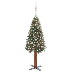 VidaXL Slim Christmas Tree With LEDs&Ball Set Green 150 Cm PVC 38 VidaXL Slim Christmas Tree With LEDs&Ball Set Green 150 Cm PVC -VIDAXL DECOR SHOP image 1 3077860 1