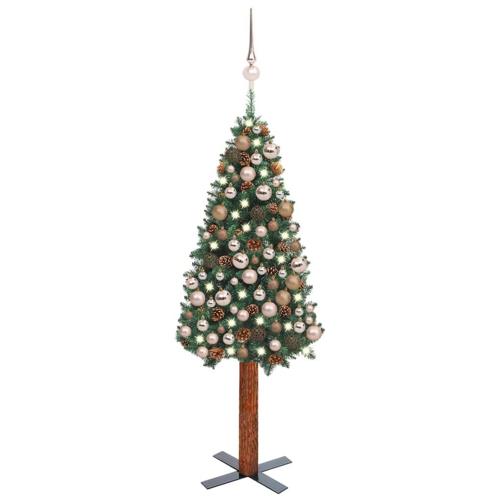 VidaXL Slim Christmas Tree With LEDs&Ball Set Green 150 Cm PVC 19 VidaXL Slim Christmas Tree With LEDs&Ball Set Green 150 Cm PVC - Image 17