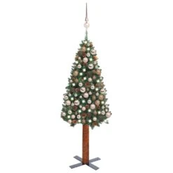 VidaXL Slim Christmas Tree With LEDs&Ball Set Green 150 Cm 36 VidaXL Slim Christmas Tree With LEDs&Ball Set Green 150 Cm -VIDAXL DECOR SHOP image 1 3077860