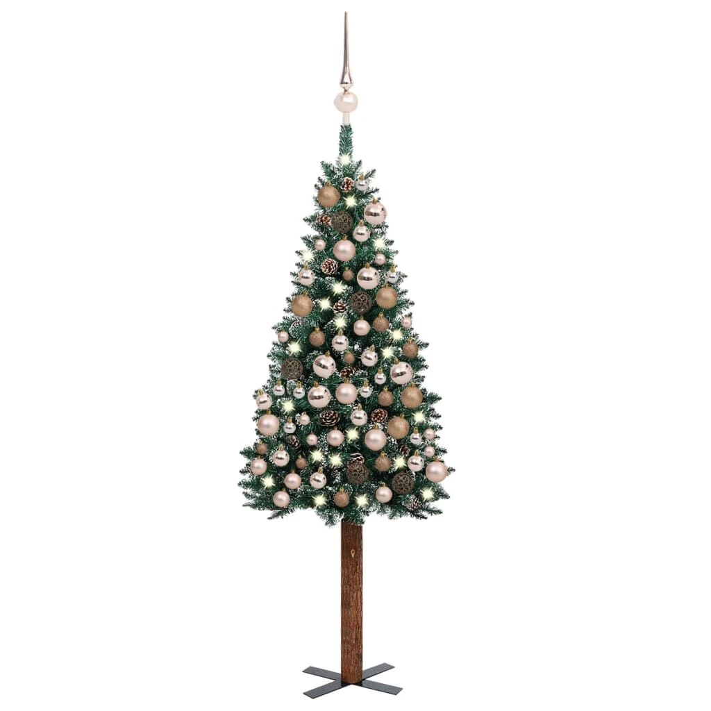 VidaXL Slim Christmas Tree With LEDs&Ball Set Green 150 Cm PVC 20 VidaXL Slim Christmas Tree With LEDs&Ball Set Green 150 Cm PVC - Image 18