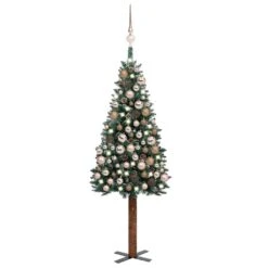VidaXL Slim Christmas Tree With LEDs&Ball Set Green 150 Cm 37 VidaXL Slim Christmas Tree With LEDs&Ball Set Green 150 Cm -VIDAXL DECOR SHOP image 1 3077863