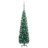VidaXL Slim Artificial Christmas Tree With LEDs&Ball Set Green 240 Cm -VIDAXL DECOR SHOP image 1 3077902 1