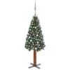 VidaXL Slim Christmas Tree With LEDs&Ball Set Green 150 Cm PVC -VIDAXL DECOR SHOP image 1 3077908 1