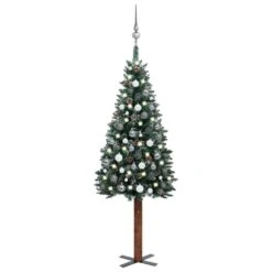 VidaXL Slim Christmas Tree With LEDs&Ball Set Green 150 Cm 39 VidaXL Slim Christmas Tree With LEDs&Ball Set Green 150 Cm -VIDAXL DECOR SHOP image 1 3077911