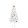 VidaXL Corner Artificial Christmas Tree LEDs&Ball Set White 210 Cm PVC -VIDAXL DECOR SHOP image 1 3077950