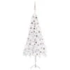 VidaXL Corner Artificial Christmas Tree LEDs&Ball Set White 240 Cm PVC