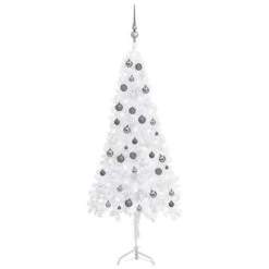VidaXL Corner Artificial Christmas Tree LEDs&Ball Set Green 150 Cm PVC -VIDAXL DECOR SHOP image 1 3077968