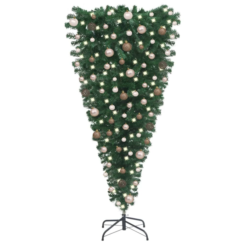 VidaXL Upside-down Artificial Christmas Tree With LEDs&Ball Set 240 Cm 17 VidaXL Upside-down Artificial Christmas Tree With LEDs&Ball Set 240 Cm - Image 15