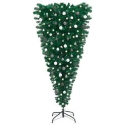VidaXL Upside-down Artificial Christmas Tree With LEDs&Ball Set 150 Cm