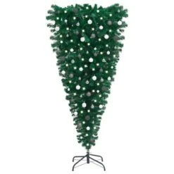 VidaXL Upside-down Artificial Christmas Tree With LEDs&Ball Set 180 Cm