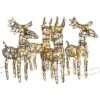VidaXL Christmas Decorations 4 Pcs Reindeers 160 LEDs Warm White Rattan -VIDAXL DECOR SHOP image 1 3200674