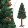VidaXL Slim Christmas Tree With Real Wood And Cones Green 150 Cm PVC -VIDAXL DECOR SHOP image 1 320957
