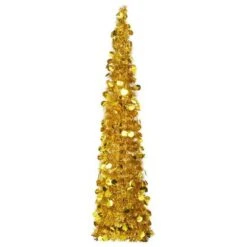 VidaXL Pop-up Artificial Christmas Tree Gold 150 Cm PET