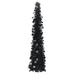 VidaXL Pop-up Artificial Christmas Tree Black 120 Cm PET
