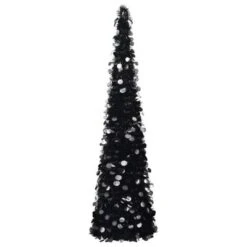 VidaXL Pop-up Artificial Christmas Tree Black 150 Cm PET