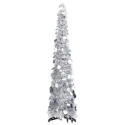 VidaXL Pop-up Artificial Christmas Tree Silver 120 Cm PET