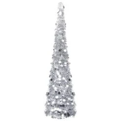 VidaXL Pop-up Artificial Christmas Tree Silver 180 Cm PET