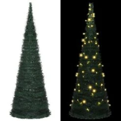 VidaXL Pop-up String Artificial Christmas Tree With LED Green 180 Cm
