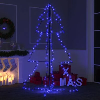 VidaXL Christmas Cone Tree 200 LEDs Indoor And Outdoor 98x150 Cm 4 VidaXL Christmas Cone Tree 200 LEDs Indoor And Outdoor 98x150 Cm - Image 2