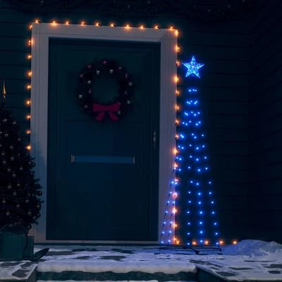 VidaXL Christmas Cone Tree Blue 84 LEDs Decoration 50x150 Cm 4 VidaXL Christmas Cone Tree Blue 84 LEDs Decoration 50x150 Cm - Image 2