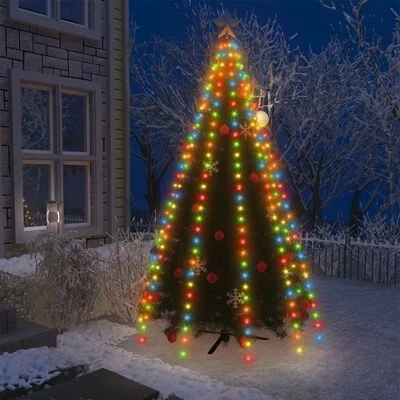 VidaXL Christmas Tree Net Lights With 250 LEDs Colourful 250 Cm 4 VidaXL Christmas Tree Net Lights With 250 LEDs Colourful 250 Cm - Image 2