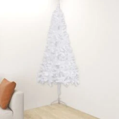 VidaXL Corner Artificial Christmas Tree White 150 Cm PVC 13 VidaXL Corner Artificial Christmas Tree White 150 Cm PVC -VIDAXL DECOR SHOP image 1 329168